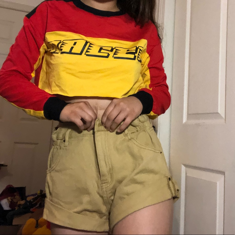 Tan loose shorts